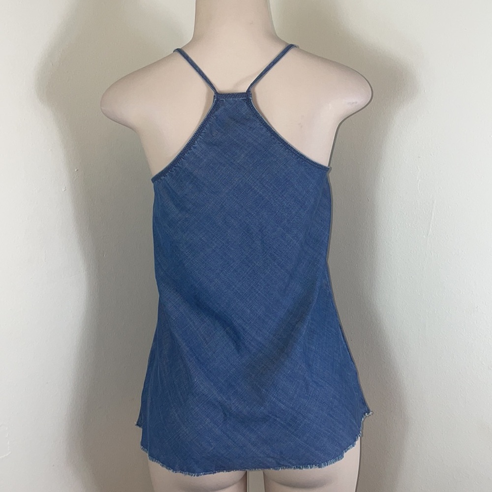 Lou & Grey Blue Jean Denim Spaghetti Strap TankTop - Picture 5 of 10